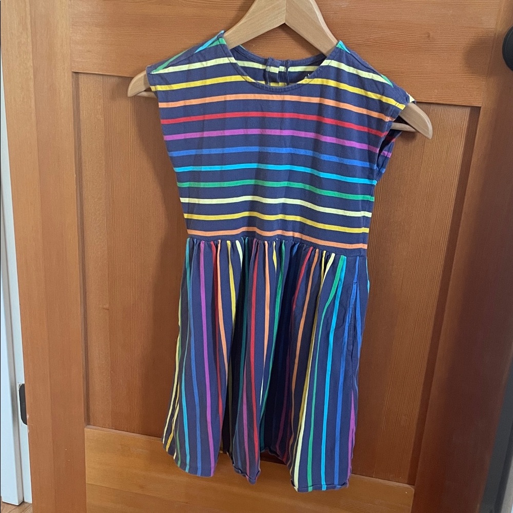 Primary rainbow 🌈 Striped swing Dress